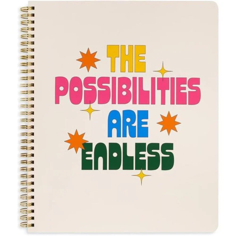 Rough Draft Large Spiral Notebook with Saying, 11